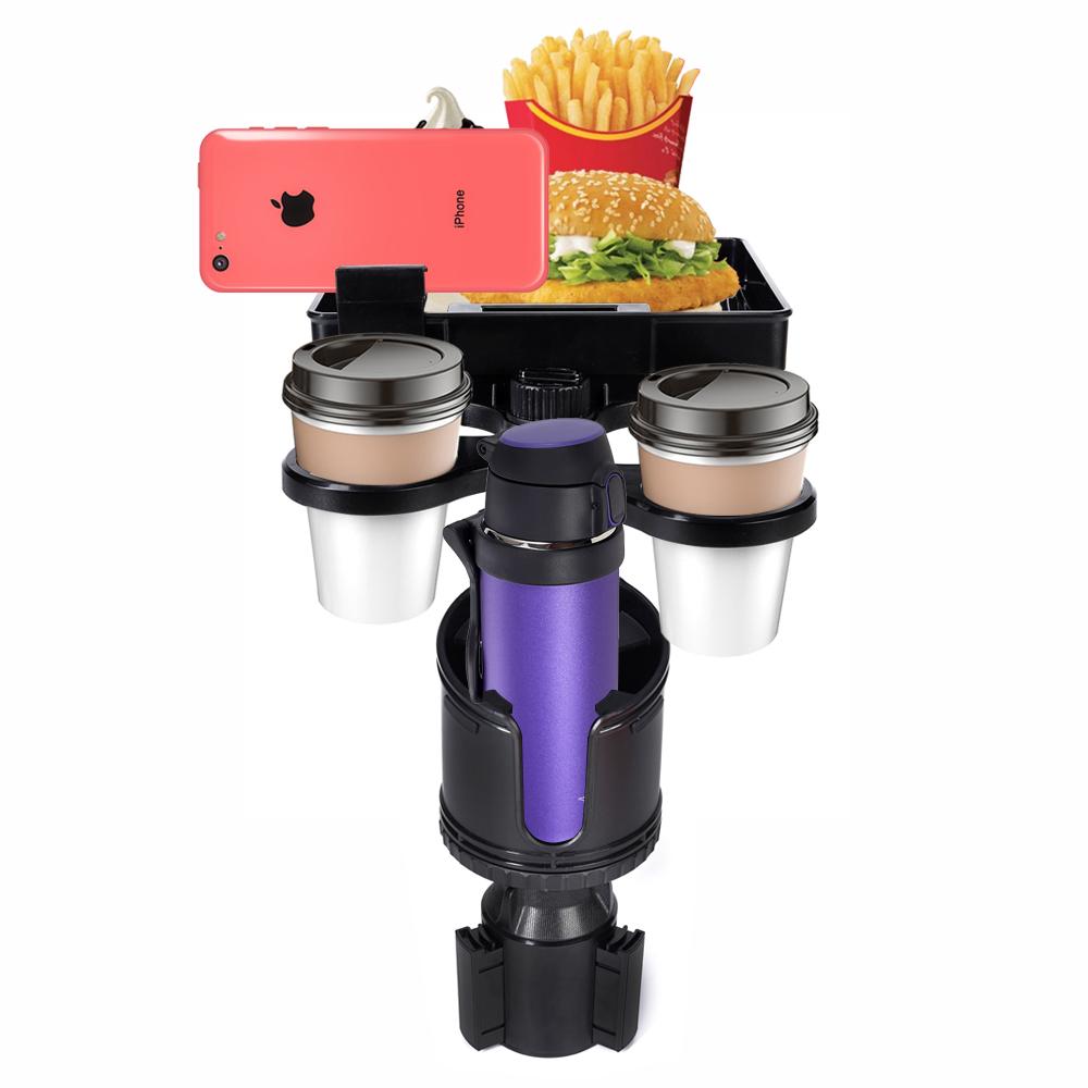 Multi-cup Car Cup Holder 360 Degree Rotating Car Cup Water Bottle Holder Car Cup Holder Car Dinner Plate Car Cell Phone Holder