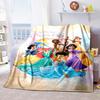This exquisite 3D princess cartoon flannel blanket is suitable for beds, bedrooms, sofas, picnics, and can also be used as an ou