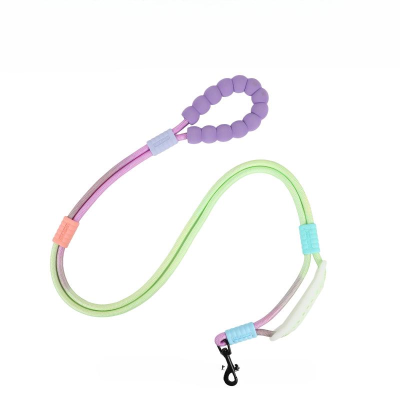 

New Slant leaving Two handed Dog Leash Cloud Foam Dopamine Contrast Multifunctional Dog Leash Dog Leash 10mm*140cm