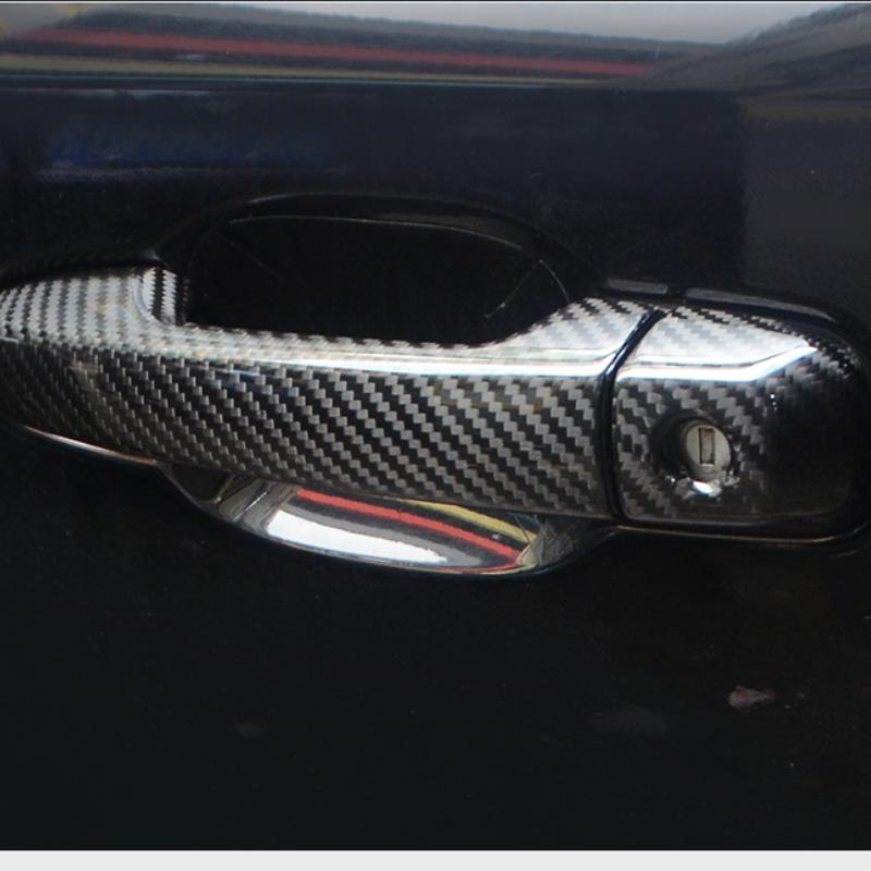 For Toyota Land Cruiser Prado 150 J150 LC150 LC200 2010 -   Carbon Fiber Door Handle Cover Trim Car Styling