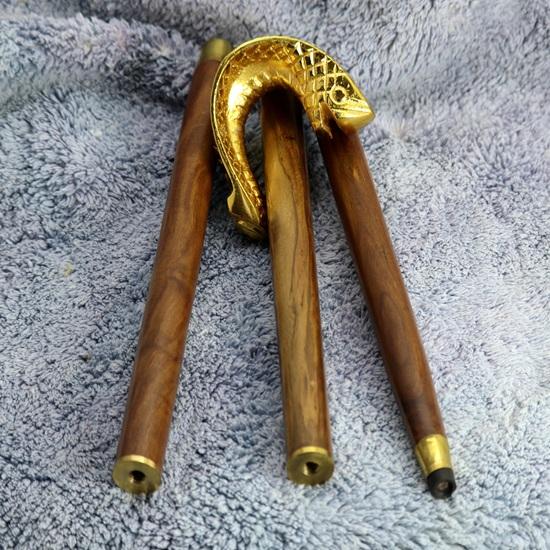 Brass Gold Cobra Head Walking Stick Cane, 3 Part Open Stick Birthdays, Anniversaries, Special Moments Gift for for Men Women Gift