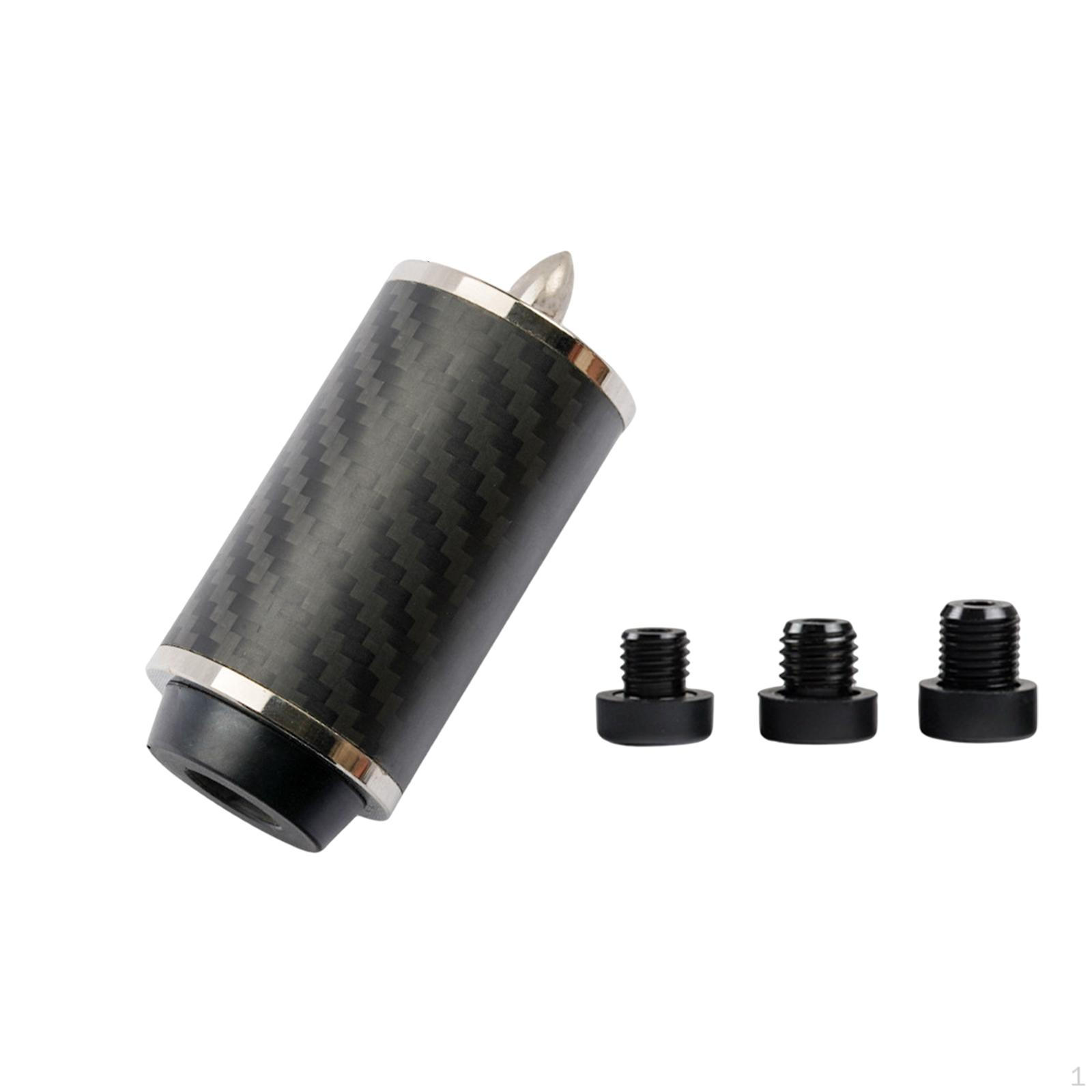 Billiards Pool Cue Extension Butt End Lengthener Extended Portable Carbon Fiber with 3