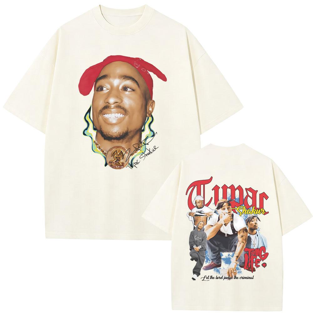 Rapper Tupac 2pac Graphic Tshirt Unisex Women Hip Hop Fashion Vintage T Shirts Casual Oversized T Shirts High Quality Cotton Tops
