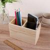 Container Pen Holders Stationery Organizer Desktop Storage Box Pen Holder 1/2 Grid Organizer