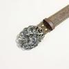 Luxury Waist Belt Engraved Buckle Waist Chain Vintage Metal Buckle Belt  for Jeans