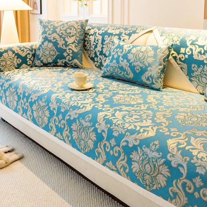 American Style Chenille Jacquard High Precision Sofa Cover Dustproof Sofa Mat Anti-slip Universal Couch Covers for Living Room