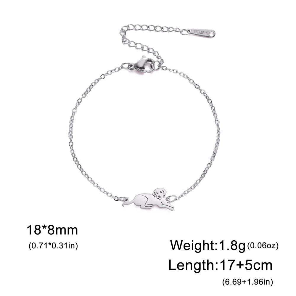 

My Shape Dog Labrador Charms Bracelets for Women Men Kids Cute Animal Bulldog Pendant Box Chain Bracelet Bangle Jewelry Gifts 17cm