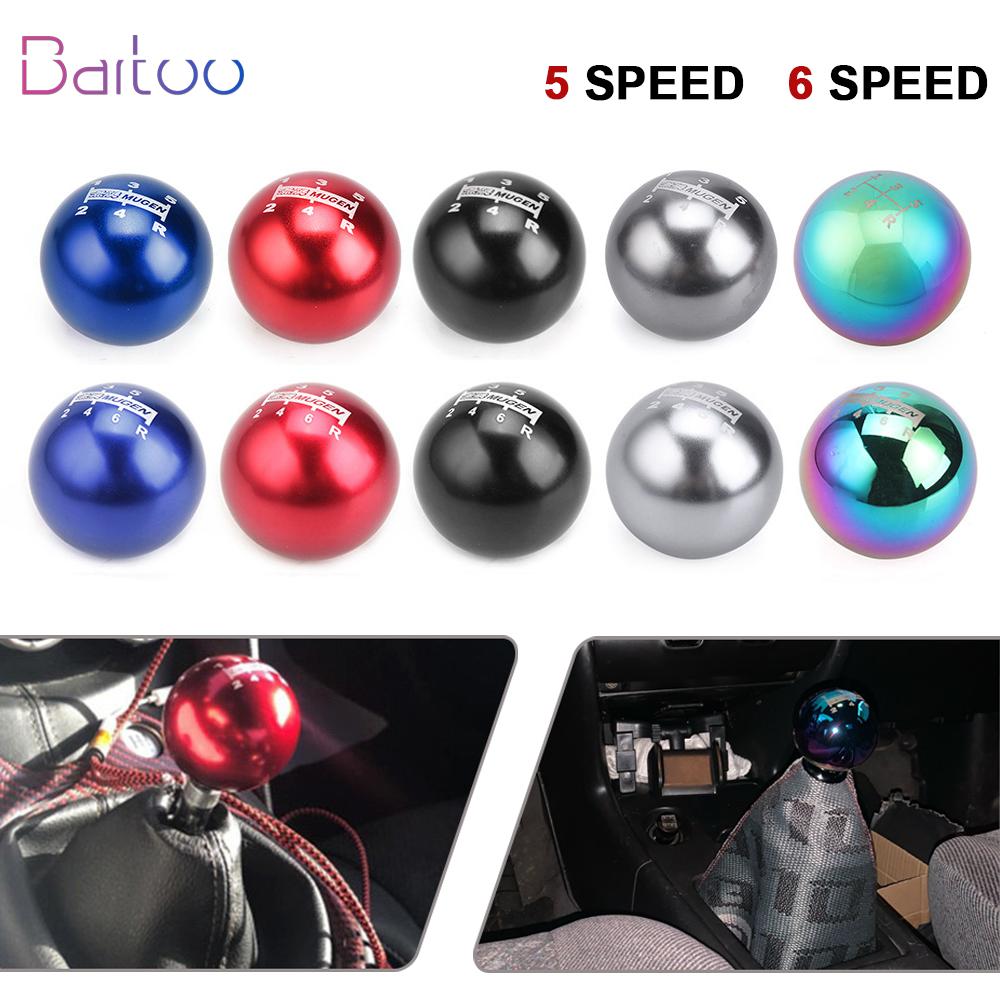 

Новый MUGEN 5/6 скоростей, алюминиевый неохромированный ручной автоматический сферический круглый рычаг переключения передач, ручка переключения передач