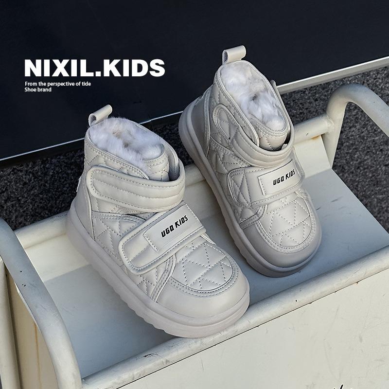 Little dark horse classmate winter children's snow boots fashion girls casual boots boys sports large cotton boots