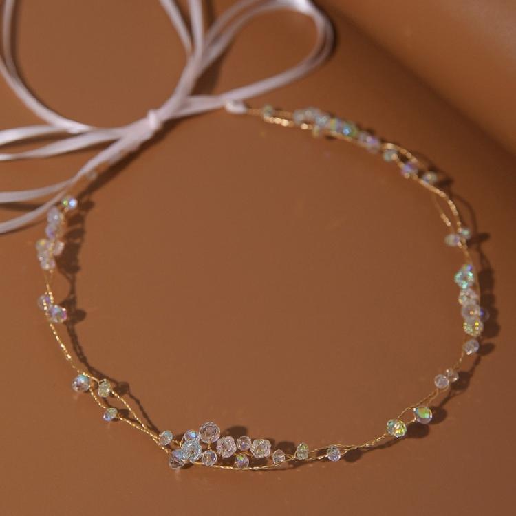 Stylish Crystal Encrusted Hairband Anti Slip Technology Fashionable Rhinestones Headband Suitable for Dynamic Movements