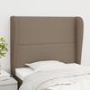 VidaXL Headboard with Ears Taupe 93x23x118-128 Cm Fabric3117802