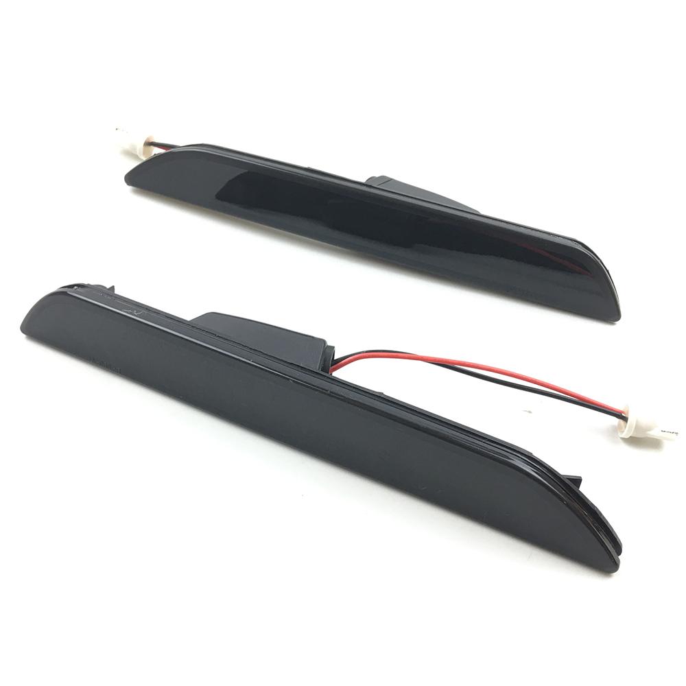2Pcs Red Side Light Smoked For Ford Mustang 2015 2016 2017 2018 LED Rear Side Marker Reflector Lights Lamps Bumper Signal Light