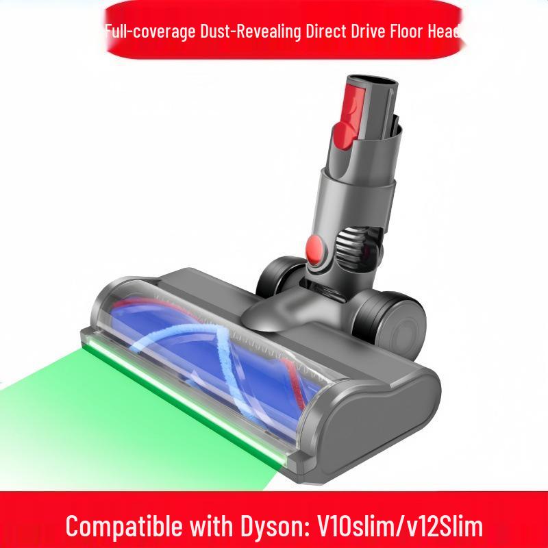 Dyson Compatible Electric Green Light Dust-Detecting Floor Head for V6-V11, V15