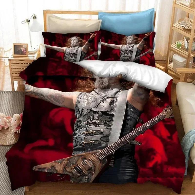 3D Printed Powerwolf Bedding Set Duvet Cover Sheet Printed Bed Set Pillowcase Bed Full Queen King Size Comforter Bedroom
