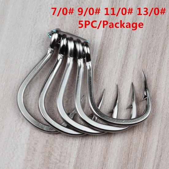 5/10Pcs Stainless Steel Fish Hook Jig Big Fishing Bait Holder Tackle Tool