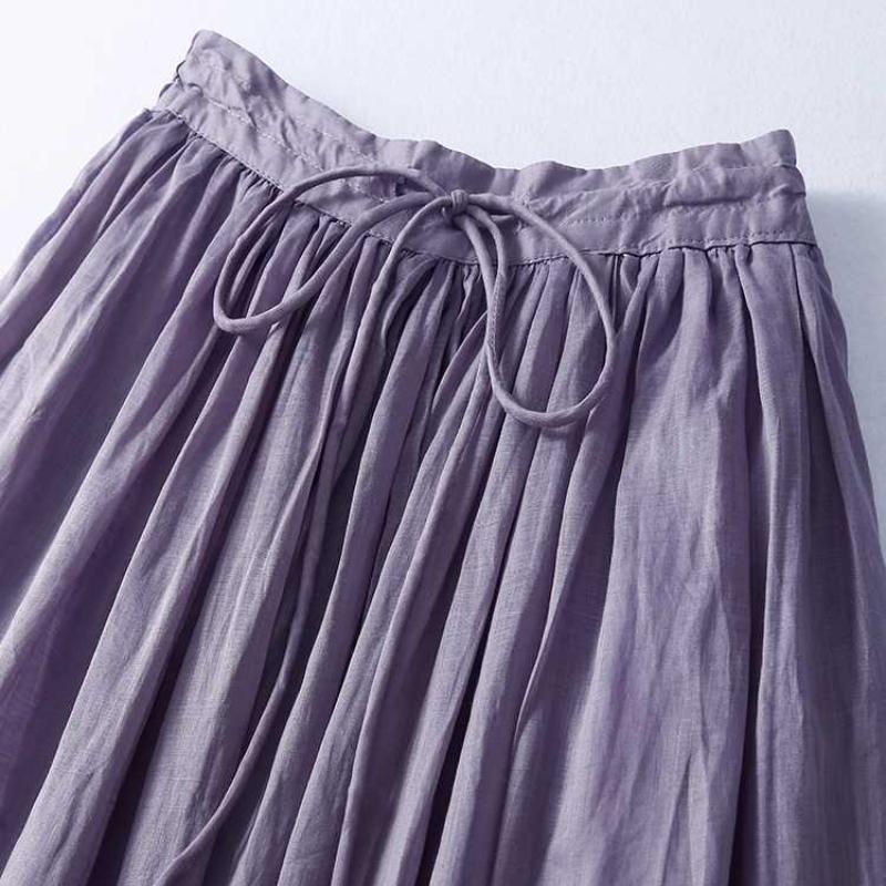 Women's Fashion Casual Solid Color Print Summer Spring Skirt