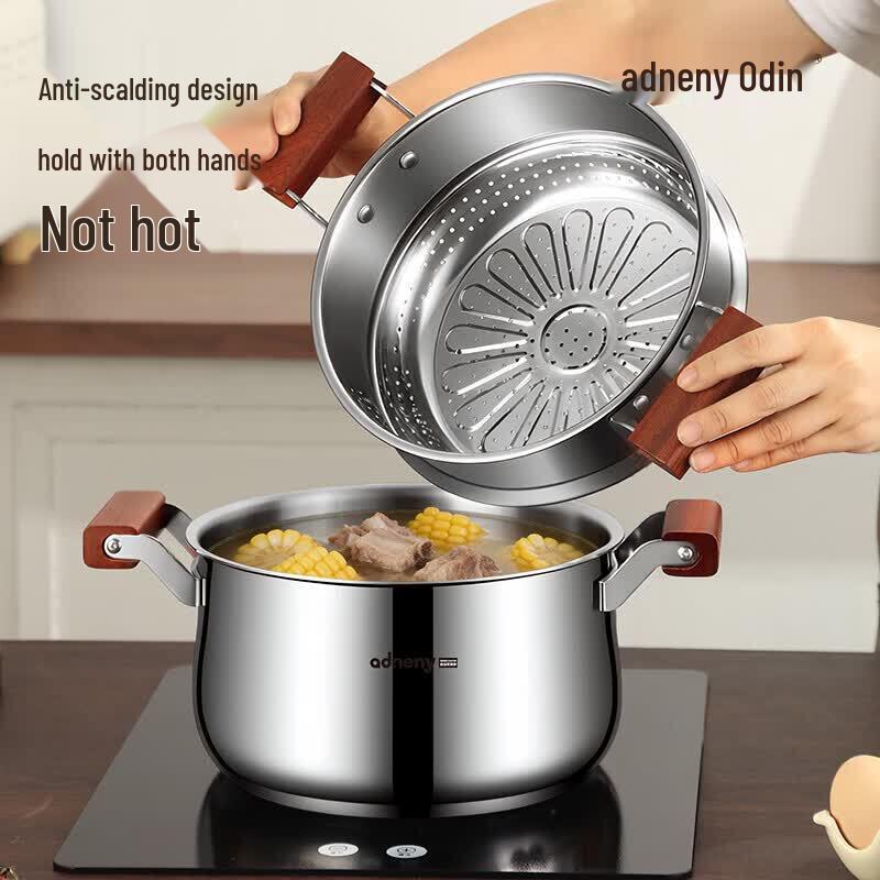 Adneny Odin 24CM 5-Ply Stainless Steel Soup Pot