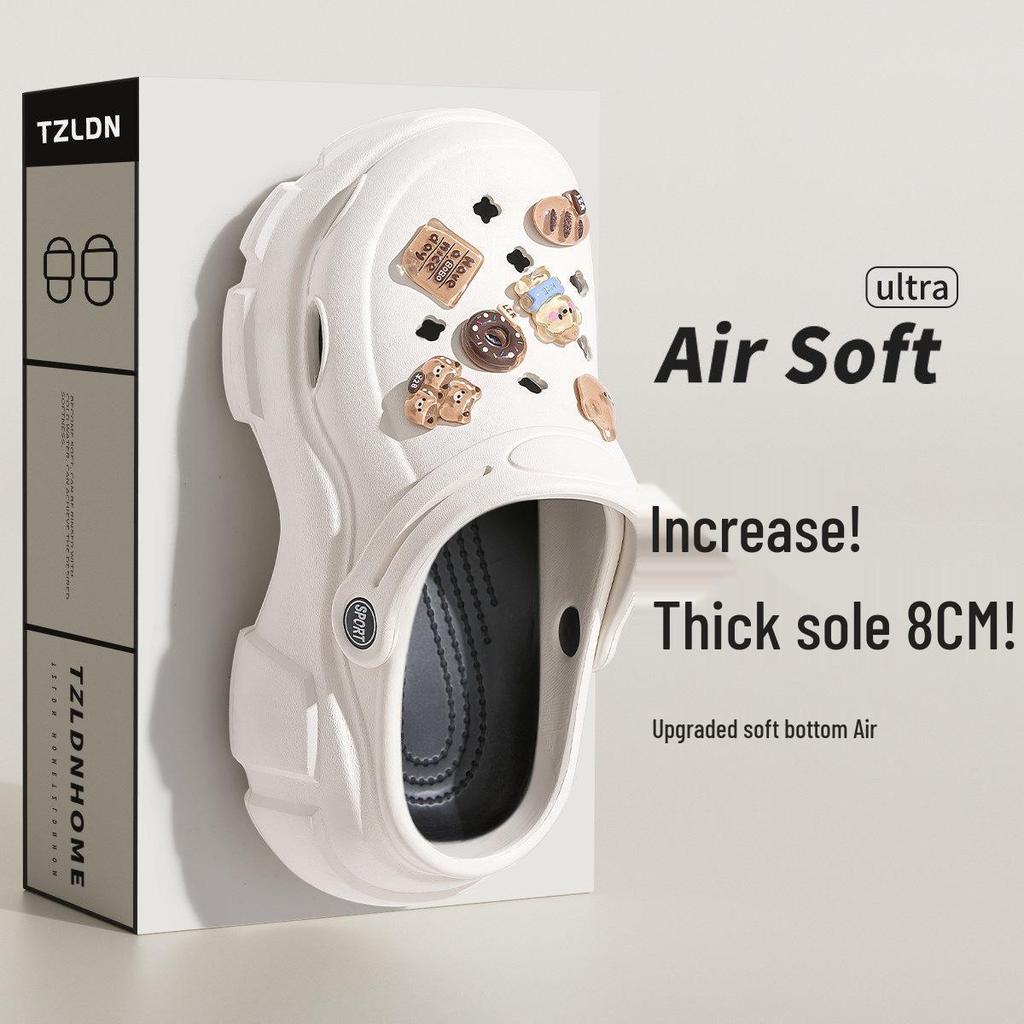 Sandales EVA à Talons Hauts pour Femmes - Semelle Épaisse 8CM Chaussures de Plage d'Été