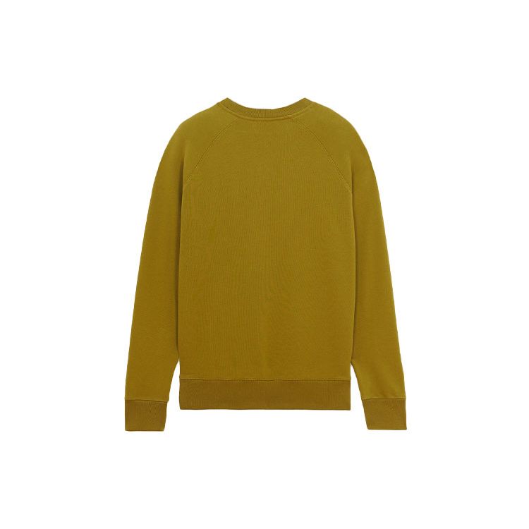 Maison Kitsune FW21 Gray Fox Embroidered Cotton Sweatshirt Men sweatshirt Avocado-Green HM00309KM0001-P356
