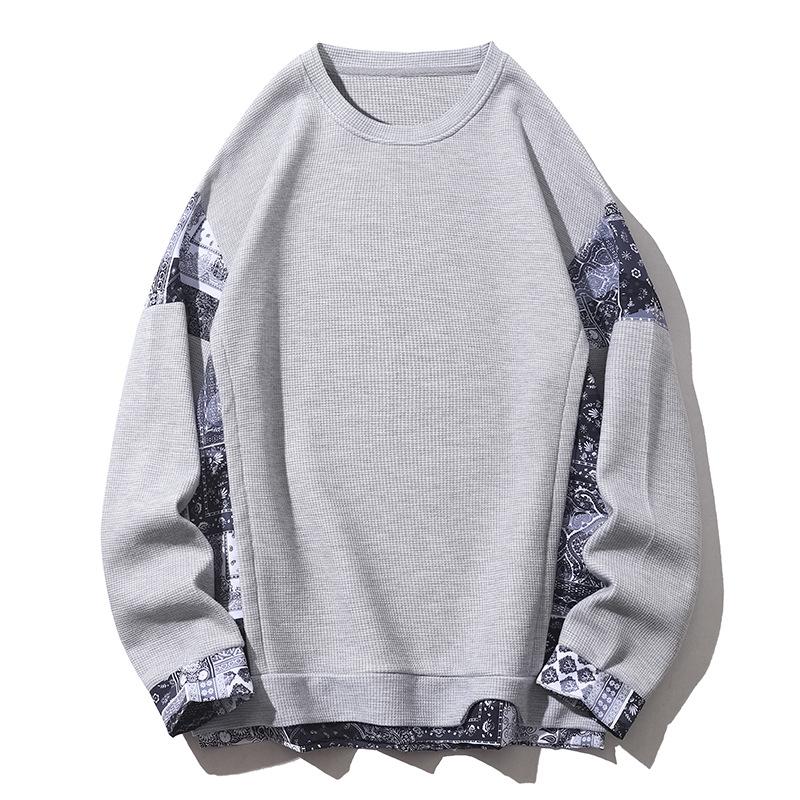 New Autumn Winter Style Men's Loose Crewneck Street Sweatshirt Youthful Fashionable Casual Long-sleeve Top