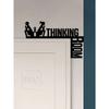 Wall Mounted Humor Metal Bathroom Sign Door Decor for Home Office Toilet