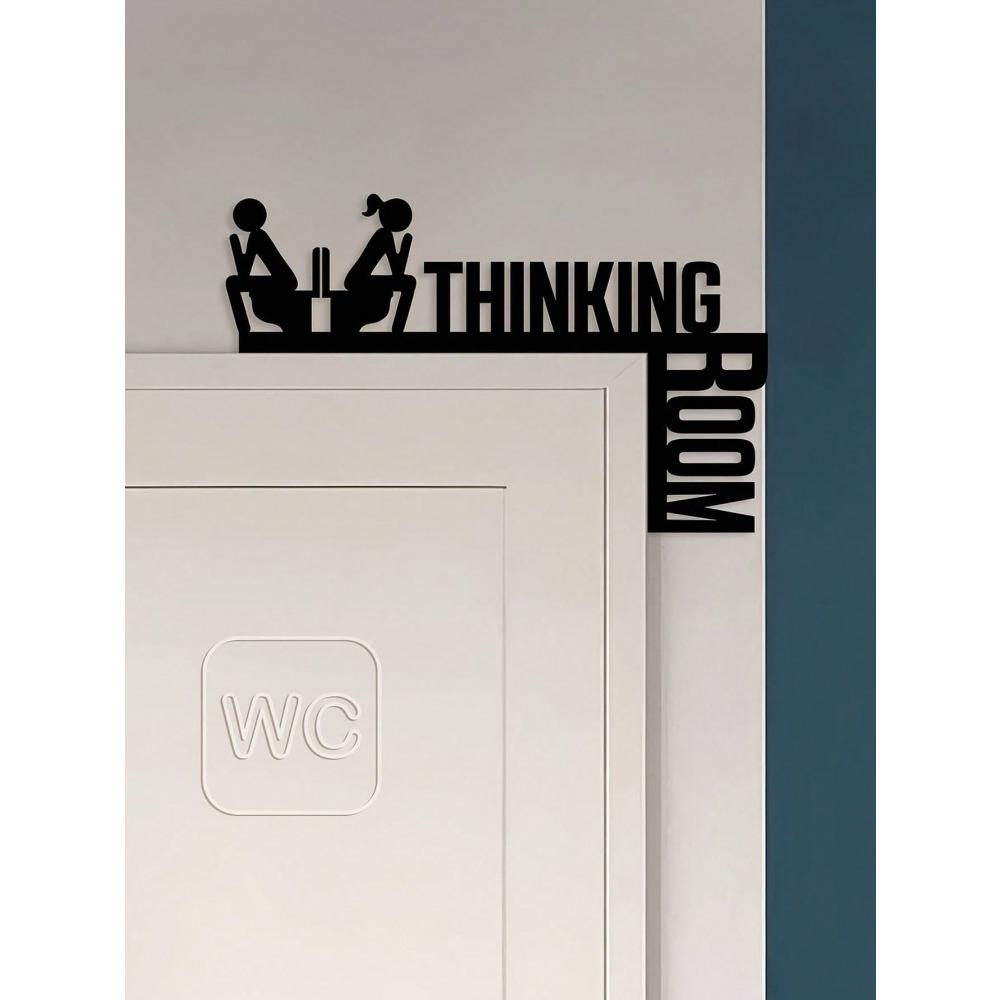Wall Mounted Humor Metal Bathroom Sign Door Decor for Home Office Toilet