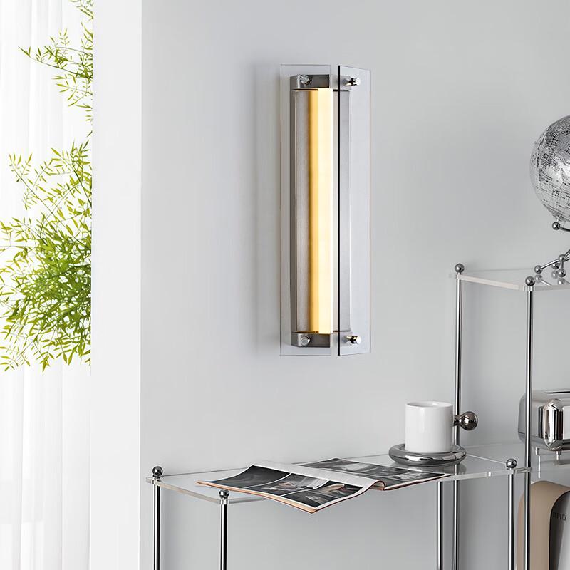 NuFeng 60CM Smoke Grey Baosi Glass Bedside Lamp
