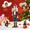 38CM Christmas Nutcracker PearlLight Creative Clothing Soldier Puppet Handcrafted Decoration Christmas New Year Decoration Gift