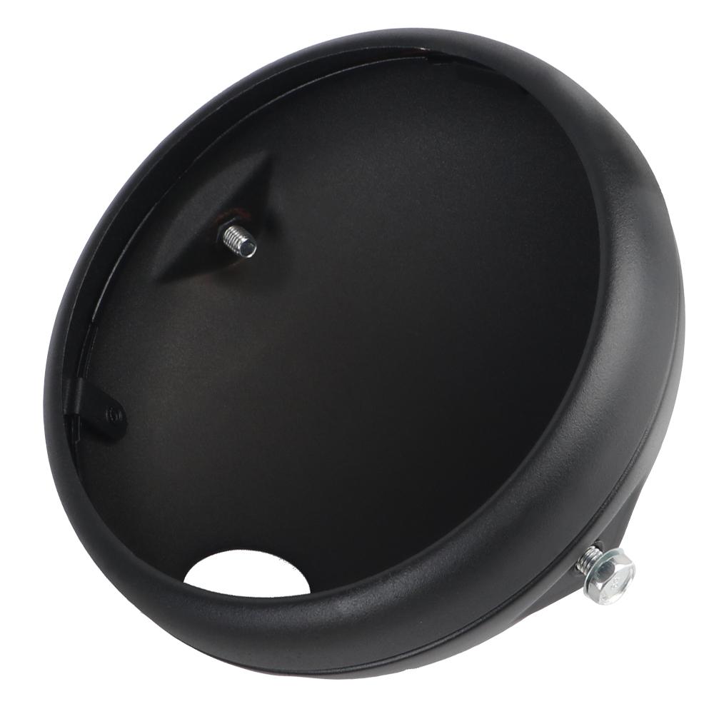 Round Headlight Housing Mount Cover Modified Headlight Base LED Headlight Shell Matte Black