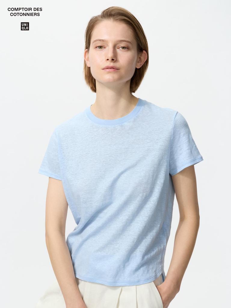 Uniqlo Linen Crew Neck T  shorT Sleeve 