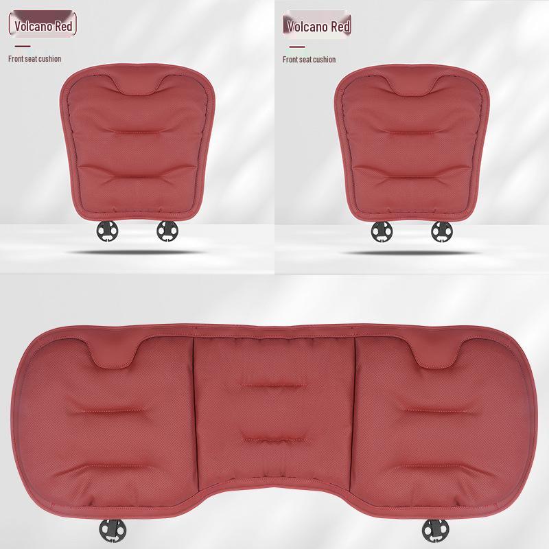 Breathable Nappa Leather Lumbar Support Car Seat Cushion for Mercedes-Benz & BMW