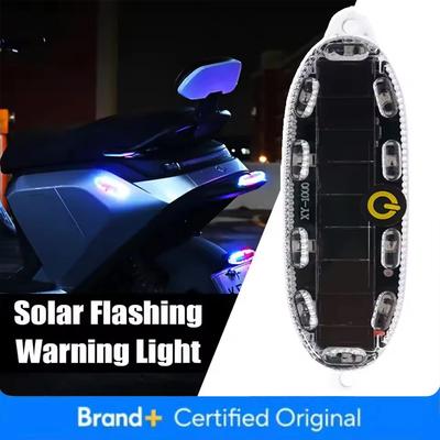 Motorcycle Solar Flashing Warning Light Led Warning Safety Flashing Light Anti-rear Strobe Light For Electric Bicycle Amagi
