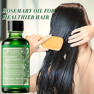 Rosemary Essential Oil Promote Hair Growth & Prevent Baldness Nourishes Improves Split Ends Enhances Shine Elasticity Hair's Oil