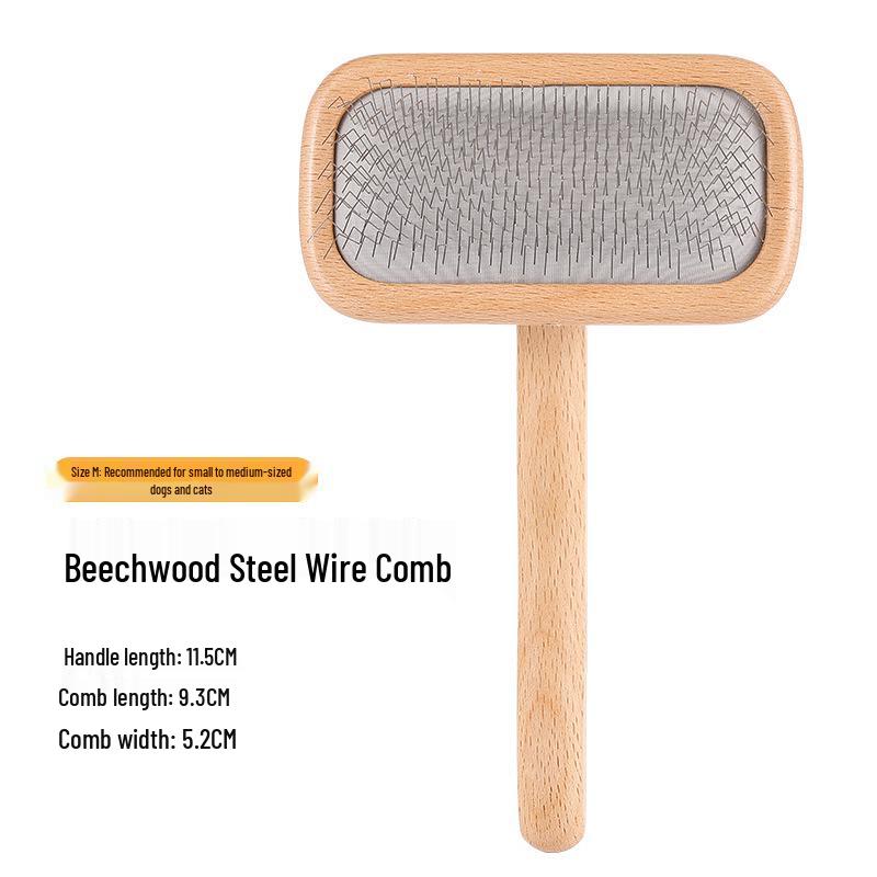 Plastic Fine-Toothed Pet Flea Comb with Steel Needles for Dogs and Cats