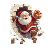 3D Christmas Wall Sticker Cracked Wall Decal Sticker Xmases Holiday Decoration for Window Toilet Christmas Party Supplies