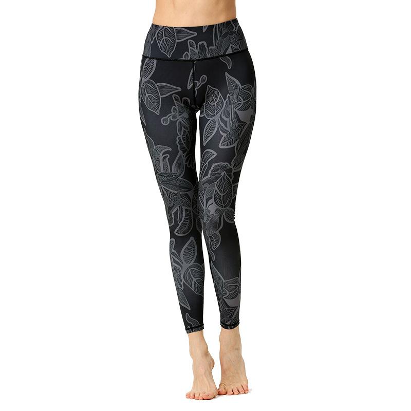 New digital printing yoga pants women's outdoor fitness pants tight dance pants