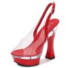 Fashion Summer Fish Mouth Shoes Nightclub Thick Heel High Heel Shoes 14CM Car Model Sandals Women's Walking Show Steel Pipe