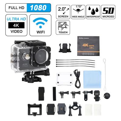 F60 2 Inch Screen 170 Degrees  Wide Angle HD 4K 30FPS Wifi Waterproof Action Sports Camera Kit