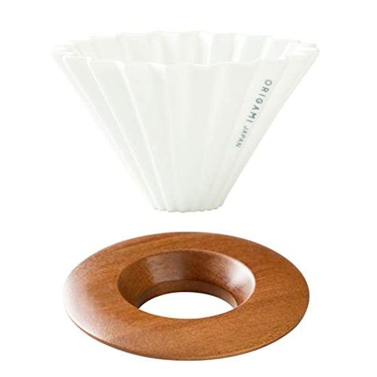 

[Набор] ORIGAMI Dripper Белый S (для 1-2 человек) + Держатель для капельницы Деревянный держатель для капельницы