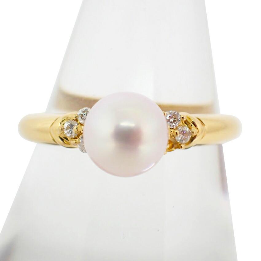 [Used] TASAKI K18 Akoya Pearl Ring/Size 11/j65-3