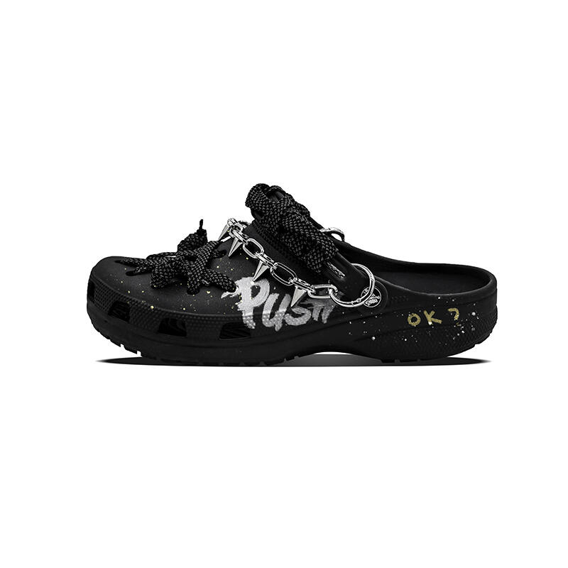 Crocs Klasické Clogy EVA módny a všestranný dizajn dierované topánky unisex čierne