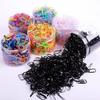 Children's Soft Hair Ties: Damage-Free Black and Colorful Rubber Bands for Girls and Babies