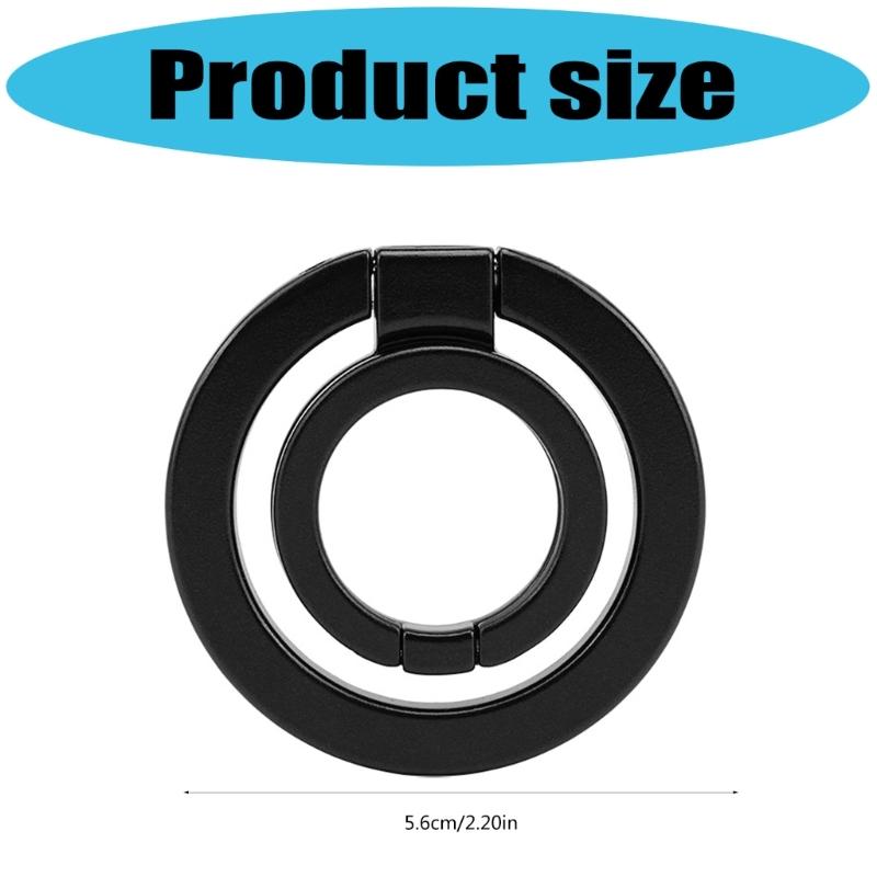 360 Rotating Magnetic Phone Mount with Double Hoop Grip Foldable Design and Metal Construction Universal
