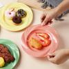 Ins Cream Style Breakfast Plate: High-Quality Round Vegetable & Dinner Plate, Imitation Porcelain, Perfect for Home and Restaurant Use