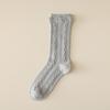 Dui Dui Socks Women's Autumn Dark-patterned Mid-calf Socks Twisted Double Flared Long Calf Socks Cotton Breathable Women's