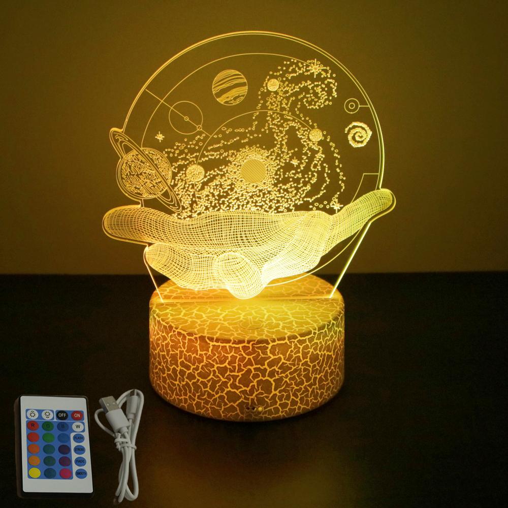 3D Astronaut lights Optical Illusion Projectors Lamp Universe Space Galaxy Night Lamp Bedroom Decor LED Night Light Kids Gifts