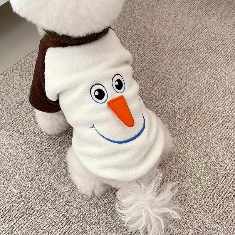 

Spring and Autumn Thin Dog Clothes Funny Transformation Snowman Two-legged Sweater Small and Medium Dog Teddy Pet Clothing XS (recommended weight 1-1.5kg)