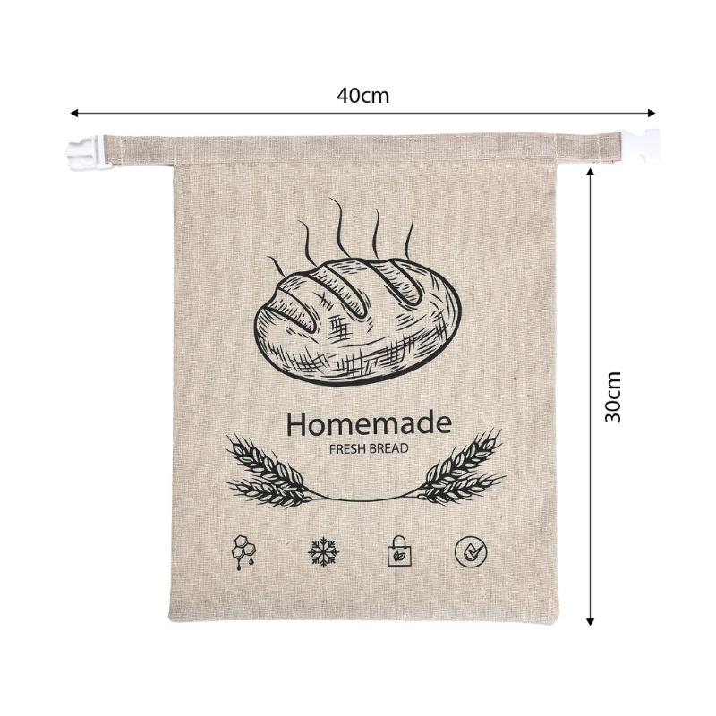 Bolsa Transpirable de Cera de Abejas para Conservación de Pan Tamaño Grande para Mantener el Pan Fresco y Prevenir el Moho Algodón Lino