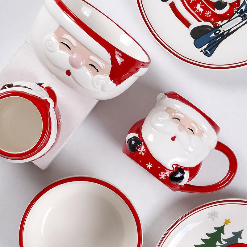 American Santa Mug Embossed Hand Painted Cup Personalized Office Cup
