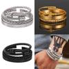 Geometrisches Offenes Armreif aus Titanstahl für Herren und Damen Trendiger Schmuck Geschenk für Reisen